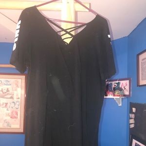 Black PINK tshirt dress